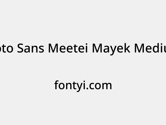 Noto Sans Meetei Mayek Medium