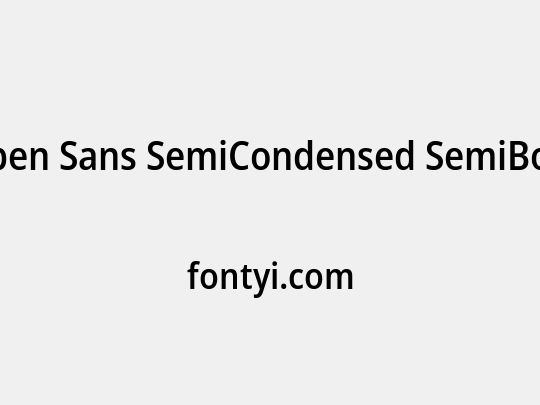 Open Sans SemiCondensed SemiBold