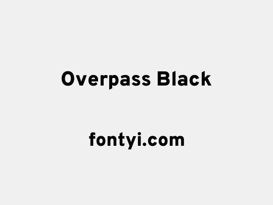 Overpass Black