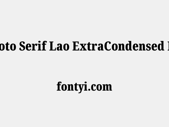 Noto Serif Lao ExtraCondensed Black