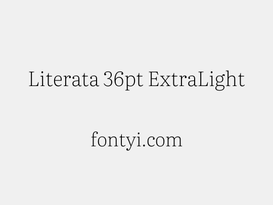 Literata 36pt ExtraLight
