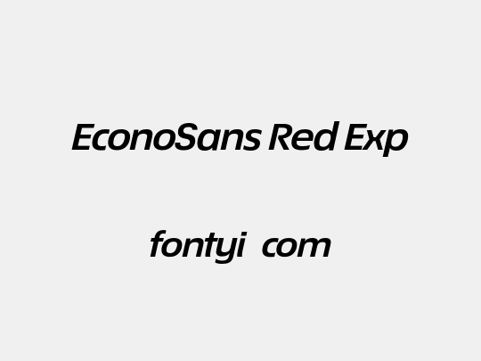EconoSans Red Exp