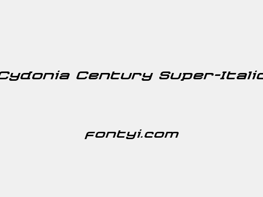 Cydonia Century Super-Italic