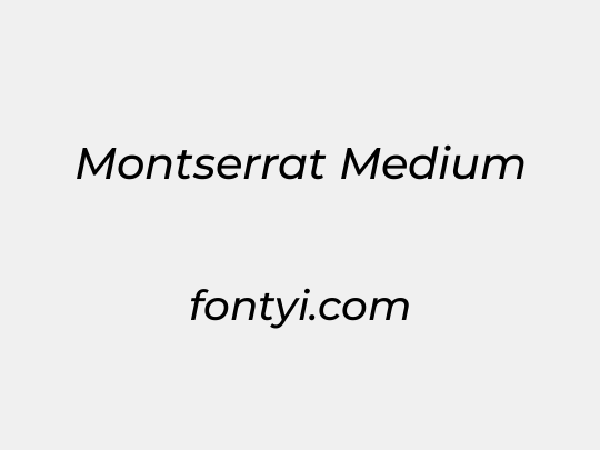 Montserrat Medium