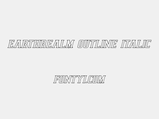 Earthrealm Outline Italic