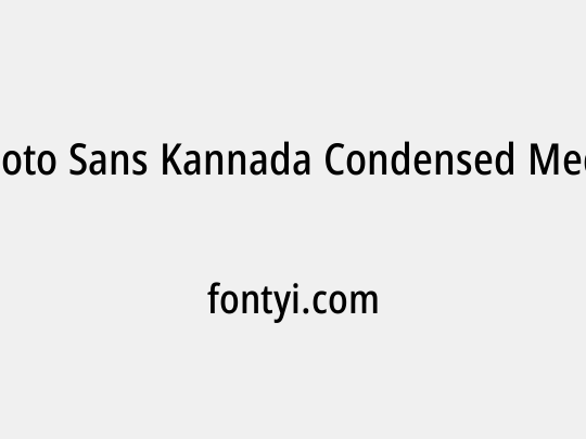 Noto Sans Kannada Condensed Medium