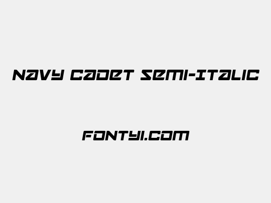 Navy Cadet Semi-Italic