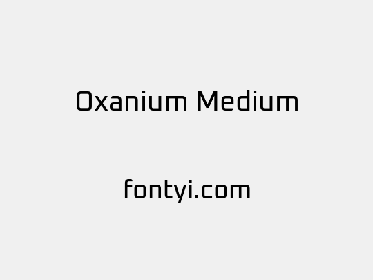 Oxanium Medium