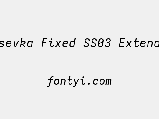 Iosevka Fixed SS03 Extended