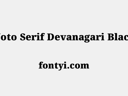 Noto Serif Devanagari Black