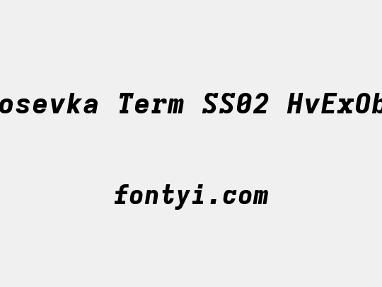 Iosevka Term SS02 HvExObl