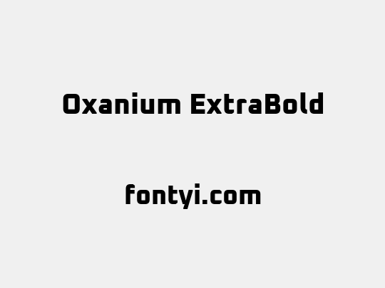Oxanium ExtraBold
