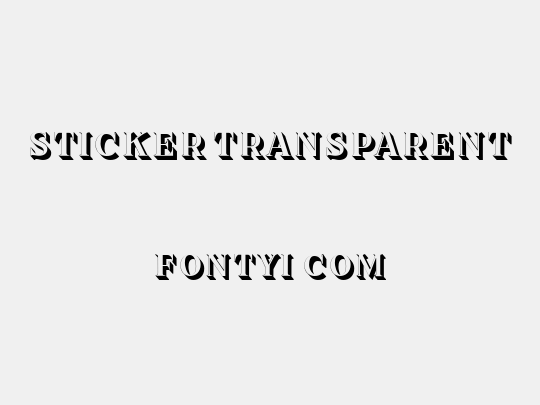 Sticker Transparent - 字易网