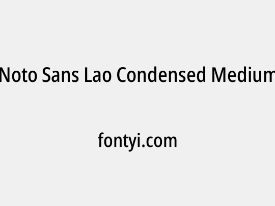 Noto Sans Lao Condensed Medium
