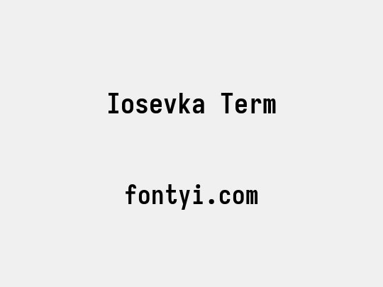 Iosevka Term