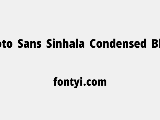 Noto Sans Sinhala Condensed Black