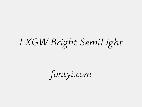LXGW Bright SemiLight