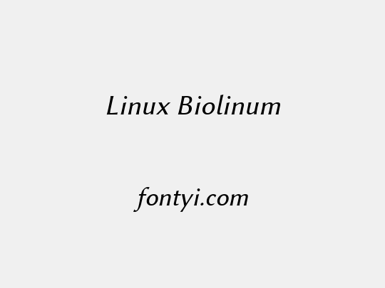 Linux Biolinum