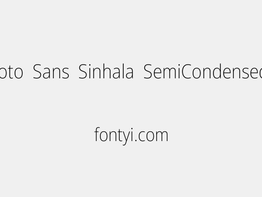 Noto Sans Sinhala SemiCondensed ExtraLight