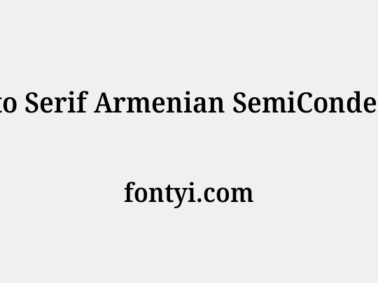 Noto Serif Armenian SemiCondensed SemiBold