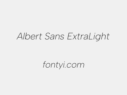 Albert Sans ExtraLight