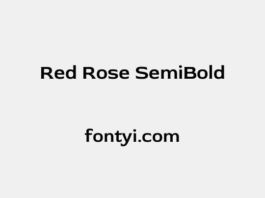 Red Rose SemiBold