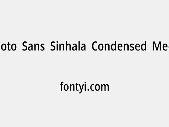 Noto Sans Sinhala Condensed Medium