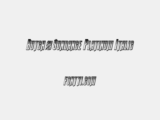 Butch & Sundance Platinum Italic