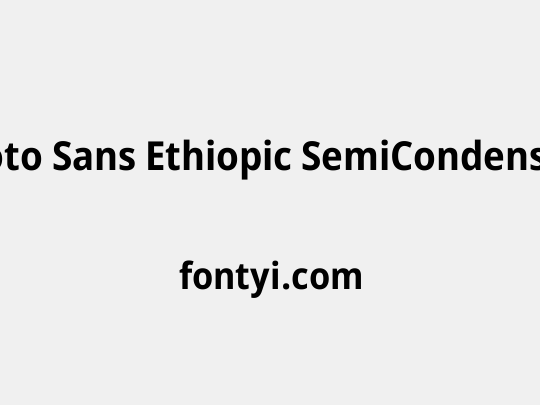 Noto Sans Ethiopic SemiCondensed
