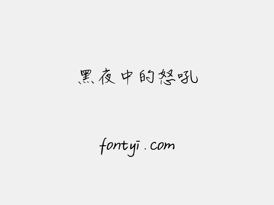 黑夜中的怒吼