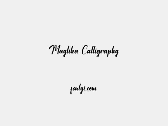 Maylika Calligraphy