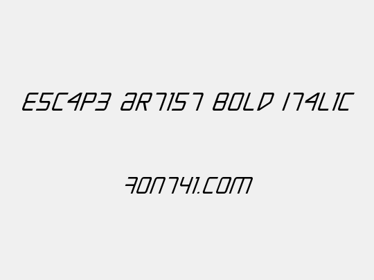 Escape Artist Bold Italic
