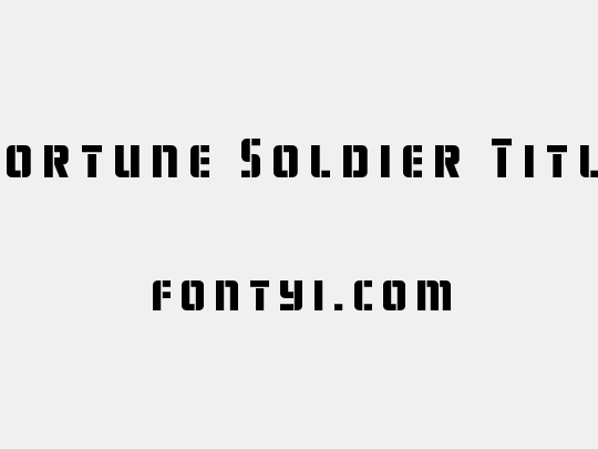 Fortune Soldier Title