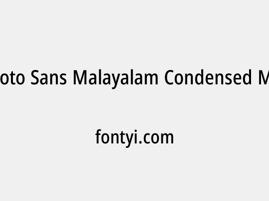 Noto Sans Malayalam Condensed Medium