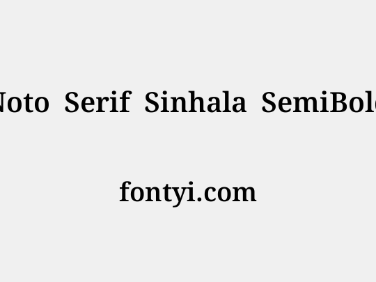Noto Serif Sinhala SemiBold
