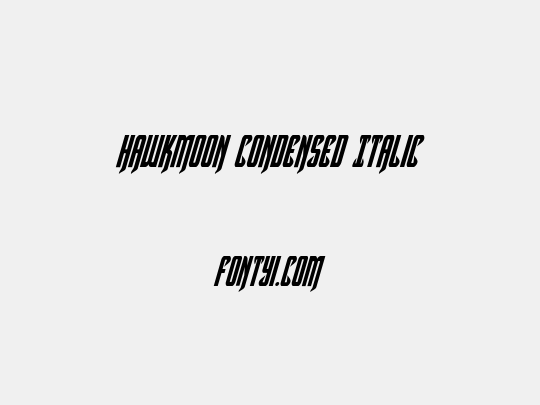 Hawkmoon Condensed Italic