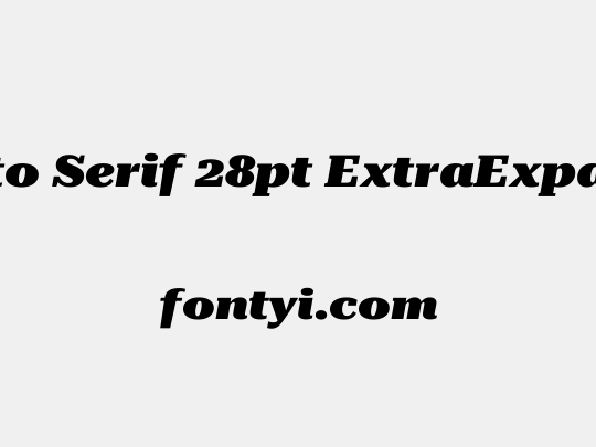 Roboto Serif 28pt ExtraExpanded Black