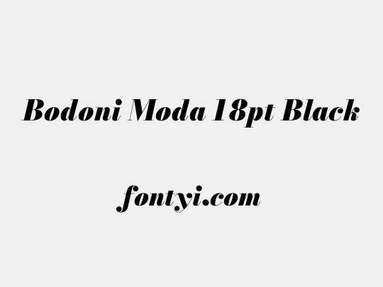 Bodoni Moda 18pt Black
