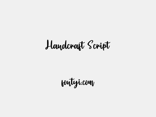 Handcraft Script