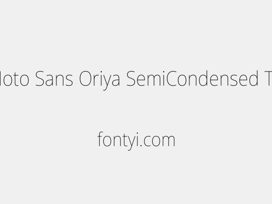 Noto Sans Oriya SemiCondensed Thin