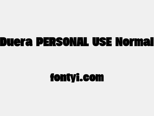 Duera PERSONAL USE Normal