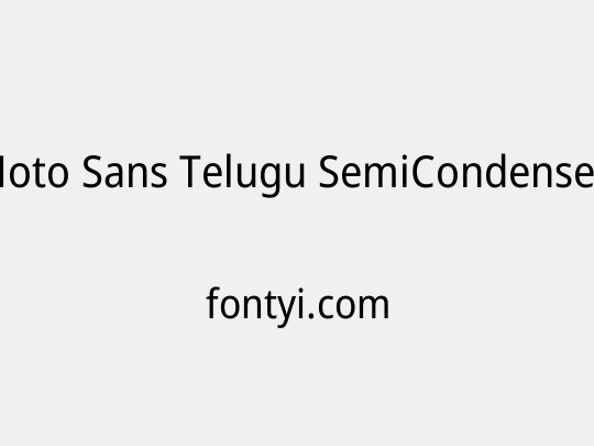 Noto Sans Telugu SemiCondensed