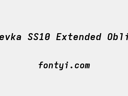 Iosevka SS10 Extended Oblique