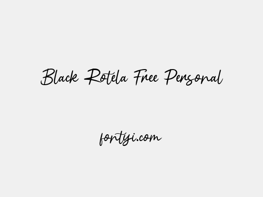 Black Rotela Free Personal