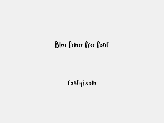 Bleu Femee Free Font
