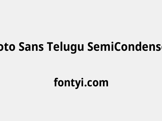 Noto Sans Telugu SemiCondensed