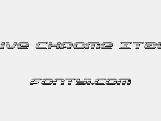 Drive Chrome Italic