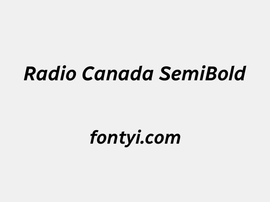 Radio Canada SemiBold
