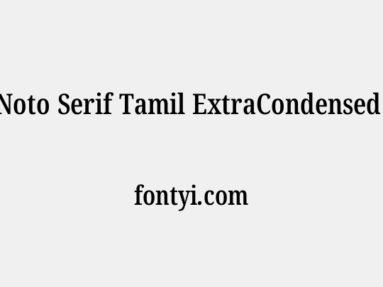 Noto Serif Tamil ExtraCondensed SemiBold