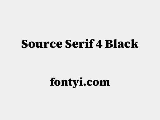 Source Serif 4 Black